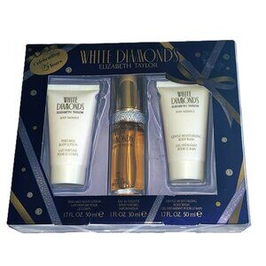Elizabeth Taylor White Diamonds 3 Piece Gift Set New in Box